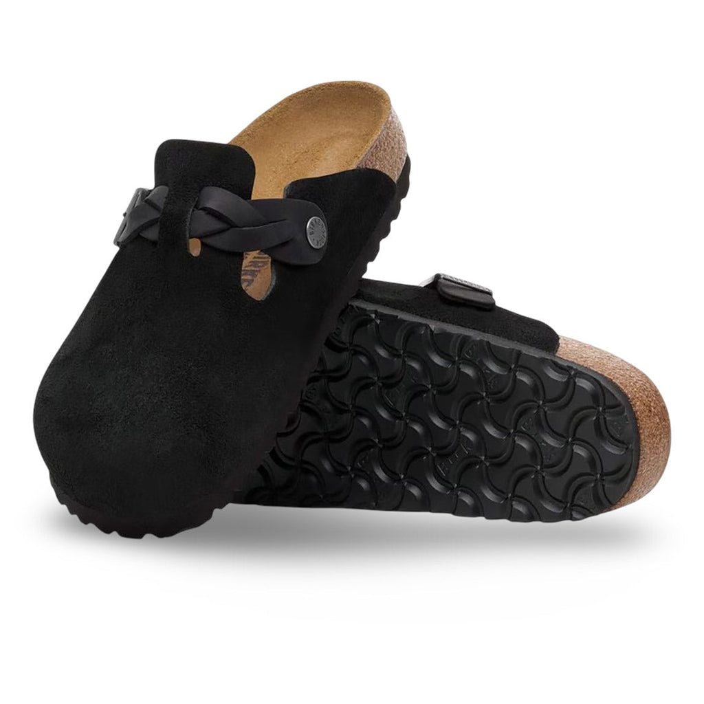 Birkenstock Boston Braided Suede Women's Clogs