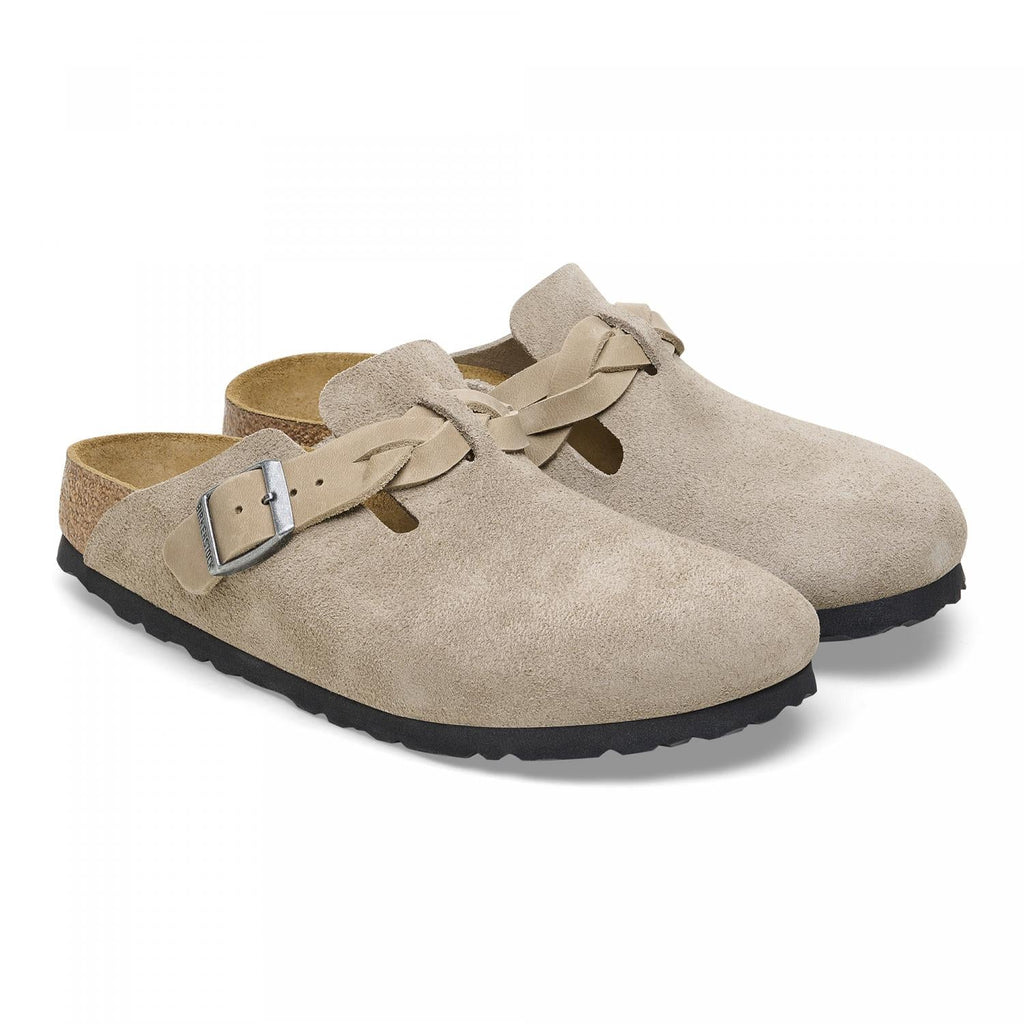 Birkenstock Boston Braided Suede Women's Clogs